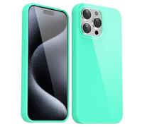 Svanove per iPhone 15 Pro Custodia in Silicone, Guscio Sottile Tinta Unita Liscio Gomma Gel di Originale, Morbido TPU Guscio Ultrasottile Antiurto Custodia Protettiva, Verde Menta