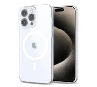 Svanove per iPhone 15 Pro Max Cover Compatibile con MagSafe, Trasparente Magnetica Protezione della fotocamera Custodia, Sottile Silicone Antiurto Anti-Graffio Custodia Case, Trasparente