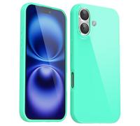 Svanove per iPhone 16 Custodia in Silicone, Guscio Sottile Tinta Unita Liscio Gomma Gel di Originale, Morbido TPU Guscio Ultrasottile Antiurto Custodia Protettiva, Verde Menta