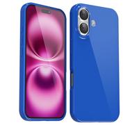 Svanove per iPhone 16 Plus Custodia in Silicone, Guscio Sottile Tinta Unita Liscio Gomma Gel di Originale, Morbido TPU Guscio Ultrasottile Antiurto Custodia Protettiva, Blu Reale