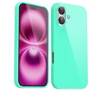 Svanove per iPhone 16 Plus Custodia in Silicone, Guscio Sottile Tinta Unita Liscio Gomma Gel di Originale, Morbido TPU Guscio Ultrasottile Antiurto Custodia Protettiva, Verde Menta