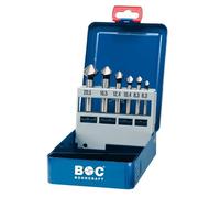 Svasatore conico HSS DIN 335 C in cassetta di metallo, 6 pezzi, 6,3-8,3-10,4-12,4-16,5-20,5 mm/KS6 HSS