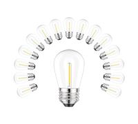 Svater E27 LED Lampadina, S14 Lampadine Led L1W (Equivalenti a 10W), Plastica 2700K Bianca Calda 80Lm Dimmerabile IP65 Impermeabili Lampadine per Esterno Interno 15Pcs