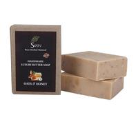 SVATV Handcrafted Sapone with Oats & Honey | Soothing Herbs | Moisturized skin - Traditional Ayurvedic Herbal body Sapone bars for Men & Women, all skin types - 125g x2 Bars