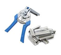 Svauoumu Pinza Per Anelli Per Unghie di Tipo M,Multifunzionale Pinza Per Anelli con 600 Chiodi M, Utensile Manuale Per la Manutenzione e la Riparazione di Recinti di Gabbie Per Polli e Uccelli (Blu)
