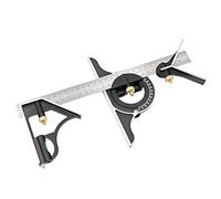 Svauoumu Squadra Combinata,300 MM Combinazione Set professionale Righelli Angolo Retto Regolabili Combinazione Multifunzione Acciaio Inossidabile Strumento