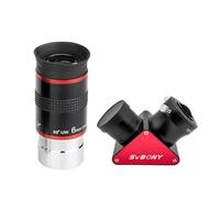 Svbony Oculare Telescopio da 6 mm, Oculare Grandangolare da 68° con SV188P Diagonale Dielettrico 90 Gradi Specchio Dielettrico, 99% Riflettività, 1.25'' Lente FMC per L'osservazione Pianeti Della Luna