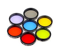 Svbony SV155 1,25" 7 Pezzi Set di Filtri per Telescopio, Vetro Ottico in Lega di Alluminio, Filtro Lunare Filtro CPL 5 Filtri Colorati, Migliora il Contrasto e i Dettagli Della per Luna Planetaria