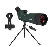 Svbony SV28PLUS Aggiornato Cannocchiale per Tiro al Bersaglio, 25-75x70mm BAK4 A5 Rosso Vino FMC IP65 Impermeabile, Spotting Scope con Adattatore per Telefono Borsa per Treppiede, per Birdwatching