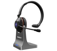 SVBONY SVN H1 500mAh Cuffie Wireless con Anti-Rumore Microfono per Lavoro | Cuffia Bluetooth con Dongle USB, Base di Ricarica, 47h Autonomia per Ufficio, Home-Office, Servizio Clienti