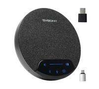 SVBONY SVN O1 - Altoparlante e microfono per conferenze, 3A+AI con cancellazione del rumore, per una qualità del suono chiara, 3 metodi Plug & Play, 4 microfoni con pickup vocale a 360°, supporta 10