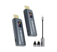 Svbony TransAir1 HDMI Wireless 4K, Trasmettitore e Ricevitore Wireless, 1080P@60Hz, Portata 80M, Display OLED, 2.4G/5G 9 Canali, Plug and Play, Ritardo di 0,06s per Laptop/PC/TV(No Gaming)