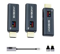 Svbony TransAir1 HDMI Wireless, Trasmettitore e 2 Ricevitore Wireless, Display a Colori OLED, 9 Canali, Senza Interferenze, Portata 50M Piedi in area Aperta, per Laptop/PC/TV Box/Proiettore