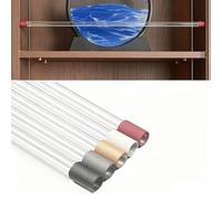 SVBVRFEEW 2PCS Binari Per Galleria Guardrail In Acrilico 20-95cm Binario Di Protezione Per Scaffali Ringhiera Decorative Trasparente Barra Di Protezione Per Mensole(Red,12in/30.5cm)