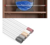 SVBVRFEEW 2PCS Binari Per Galleria Guardrail In Acrilico 20-95cm Binario Di Protezione Per Scaffali Ringhiera Decorative Trasparente Barra Di Protezione Per Mensole(Red 1,28in/71.1cm)