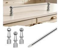 SVBVRFEEW Binario Per Mensole Argento Ringhiera Di Protezione Per Libreria Barra Di Sicurezza Decorativo Set Di Recinzione In Alluminio Ringhiere Per Mobile Da Cucina(Silver A,32in/81.3cm)