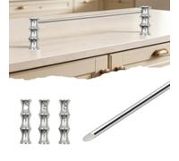 SVBVRFEEW Binario Per Mensole Argento Ringhiera Di Protezione Per Libreria Barra Di Sicurezza Decorativo Set Di Recinzione In Alluminio Ringhiere Per Mobile Da Cucina(Silver C,10in/25.4cm)