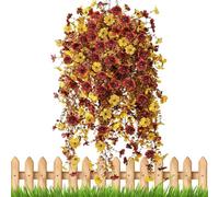 SVCEQZE Fiori Artificiali Autunnali per Esterni | Pianta Da Giardino Realistica - 69.85 cm Fiori Artificiali Resistenti Ai Raggi Ultravioletti - Per Portico Porta Casa Interno Patio Giardino Recinto