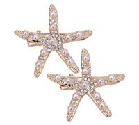 SVCEQZE Forcina per stelle marine, forcina per stelle marine | Fermaglio per capelli a scatto 2X | Strass per capelli Forcine per stelle marine da spiaggia Comode per tutte le