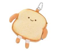 SVCEQZE Portamonete per il pane,Portamonete per il pane - Portamonete per toast con cerniera,Ciondolo per zaino in peluche, simpatico portamonete, portafoglio per soldi per donne e ragazze