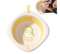 SVCEQZE Vaschetta per il lavaggio pieghevole, contenitori per la casa aperti,Lavabo Robusta vasca da bagno - Lavabo da bagno sicuro con design a cordino per il lavaggio quotidiano del viso, lavaggio