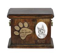 Svedese Vallhund - Urna per cenere di cane con piatto in ceramica Art Dog IT