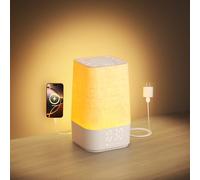 Sveglia 4 in 1 con suono bianco, 30 suoni lenitivi, luce notturna dimmerabile per camere da letto, luce di risveglio delicata per adulti e bambini