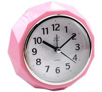 Sveglia a batteria con doppia sveglia musicale e campanello rumoroso, lancetta dei secondi silenziosa, display a LED per camera da letto e studio (rosa)