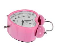 Sveglia a doppia campana a forma di cuore, senza ticchettio, con luce notturna