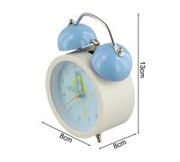 Sveglia a doppia campana antiticchettio a batteria design elegante con luce