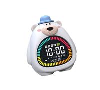 Sveglia a forma di orso con funzione timer luce notturna soffici bagliori siliconici PVC sicuro per camera da letto dei bambini decorazioni per la casa siliconi sveglia a forma di orso