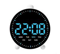 Sveglia a LED multi funzione con conto alla rovescia, doppia sveglia, visualizzazione della data e secondi di salto, offre un'ora precisa e un design moderno (bianco)