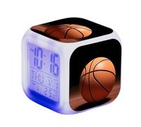 Sveglia A LED Sveglia Comodino Sveglia Basket Sveglia Portatile Con Temperatura Orologio Digitale con Funzione Snooze e Luce per Decorazioni per Casa della Camera Letto di Un Ragazzo E Una Ragazza