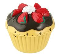 Sveglia a orario breve Zenker, diametro 70 mm, sveglia da cucina in plastica robusta, timer breve con grazioso design a cupcake, timer regolabile fino a 60 minuti, colore: motivo cupcake