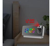 Sveglia a proiezione digitale Comodino Grande specchio Display a LED Camera