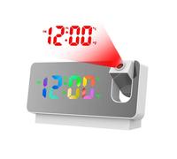 Sveglia a Proiezione Digitale LED con Specchio Viso e Lettura Temperatura