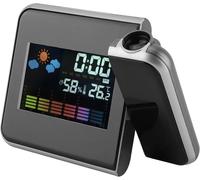 Sveglia a Proiezione LED con Previsioni Meteo, Calendario e Display Umidità