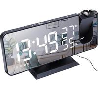 Sveglia a Proiezione per Camera Da Letto Ampio Display a Specchio LED Da 7,4'' E