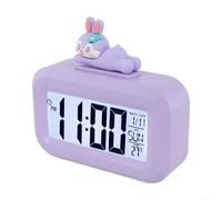 Sveglia a tema cartone animato con suonerie multiple e visualizzazione della temperatura, ideale per la camera dei bambini (coniglio)
