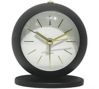 Sveglia ad alto volume, orologio in metallo per studenti con luce notturna, sveglia da comodino a batteria per chi dorme pesante (nero con pietre preziose, nero