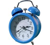 Sveglia Ad Alto Volume retrò Doppia Campana Ornamento da Scrivania Alimentato A Batteria per La Decorazione Dell'aula Domestica Presente Sveglia All'alba, Blue, One Size
