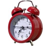 Sveglia Ad Alto Volume retrò Doppia Campana Ornamento da Scrivania Alimentato A Batteria per La Decorazione Dell'aula Domestica Presente Sveglia All'alba, Red, One Size