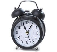 Sveglia Ad Alto Volume retrò Doppia Campana Ornamento da Scrivania Alimentato A Batteria per La Decorazione Dell'aula Domestica Presente Sveglia All'alba, Black, One Size
