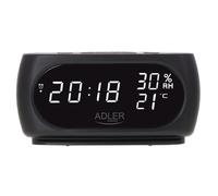 Sveglia Adler con temperatura e umidità display LED modello AD 1186 nero