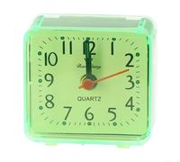 Sveglia al quarzo da comodino a batteria con segnale acustico, piccole dimensioni, numeri facili da leggere per un risveglio affidabile (verde)