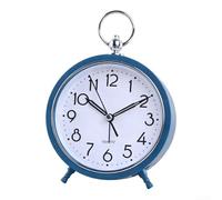 Sveglia analogica e digitale per studenti, funzionamento a batteria, include luce notturna, lancetta dei secondi silenziosa e manopole di controllo semplici (blu scuro)