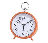 Sveglia analogica e digitale per studenti, funzionamento a batteria, include luce notturna, lancetta dei secondi silenziosa e manopole di controllo semplici (arancione-rosso)