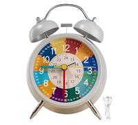 Sveglia analogica per,Orologio analogico per | Sveglia per luce notturna silenziosa e senza ticchettio, giocattolo di orologio, selezione educativa precoce dei colori per la prima età