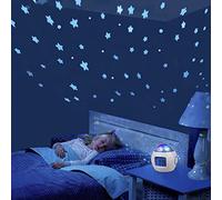 Sveglia Bambini da Comodino, Proiettore di Stelle con Temperatura, Data Snooze LED Digitale 7 Colori, 10 Suonerie Orologio da Tavolo e Camera da letto