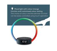 Beurer WL 65 Wake Up + Charge Sveglia luminosa, lampada da comodino con funzione di ricarica per smartphone, sveglia con simulazione dell'alba, luce notturna dimmerabile con opzione di cambio colore